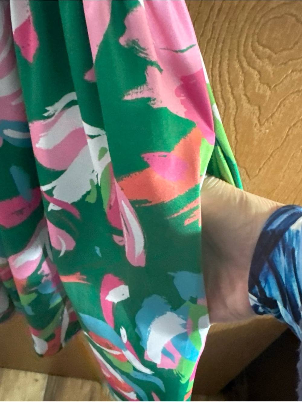 Banana Boat UPF 50+ Dress Women Green Tropical Floral Sleeveless Skater Swim L - Picture 3 of 5